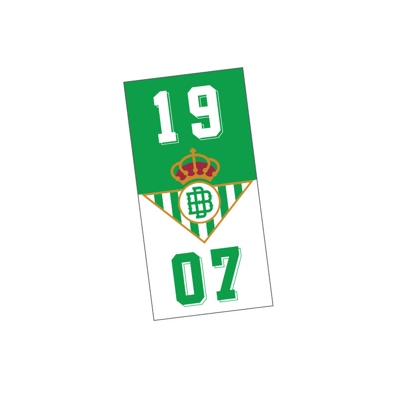 Toalla Real Betis Balompié 180x90cm bicolor escudo en centro producto oficial