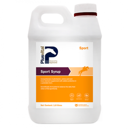 Sport Syrup Plusvital 1.8 L Suplemento vitamínico completo especialmente formulado para el caballo de deporte vitamina B (B3 y B