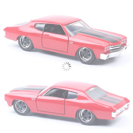 Coche Fast And Furious Doms Chevrolte Chevelle SS escala 1:32 metal y pieza plástico