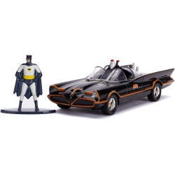 Coche Batmobil de la Serie de Batman de 1966 con figura de Batman escala 1:32 metal y piezas de plástico