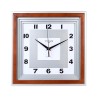 Reloj de parde Timemark cuadrado con marco plateado y color madera tamaño 31x31 cm