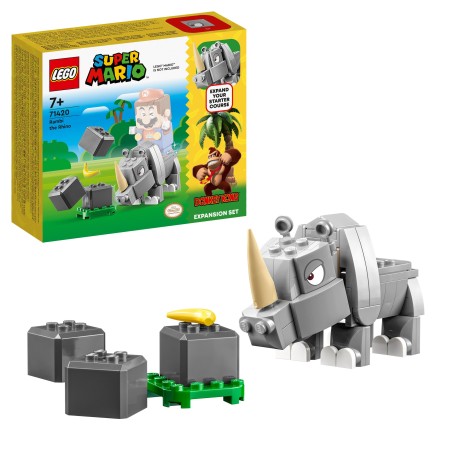 LEGO Super Mario 23L71420 Set de Expansión: Rambi, el rinoceronte edad apartir de 7+ numero de piezas 106