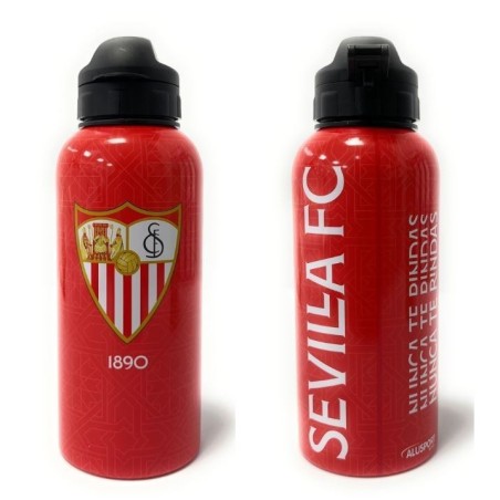 Botella Sevilla Fútbol Club aluminio 400 ml producto oficial antigoteo