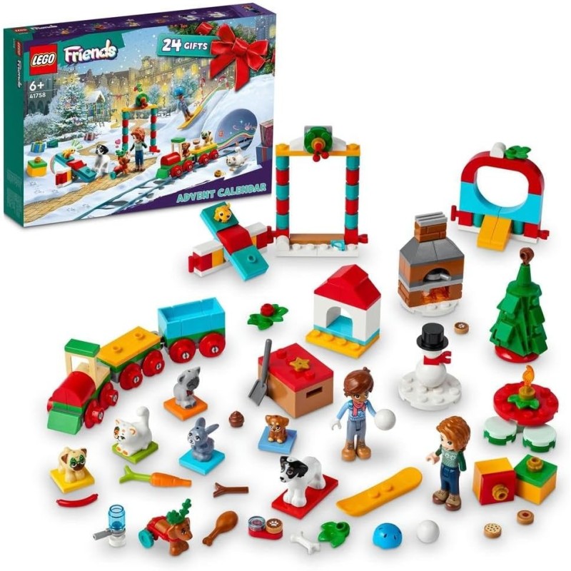 LEGO Friends 41758 Calendario de Adviento 2023 edad apartir de 6+ número de piezas 231 LEGO Friends 41758 Calendario de Adviento 2023 edad apartir de 6+ número de piezas 231