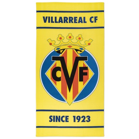Toalla Villarreal playa tamaño 180x90cm producto oficial escudo y año fundación