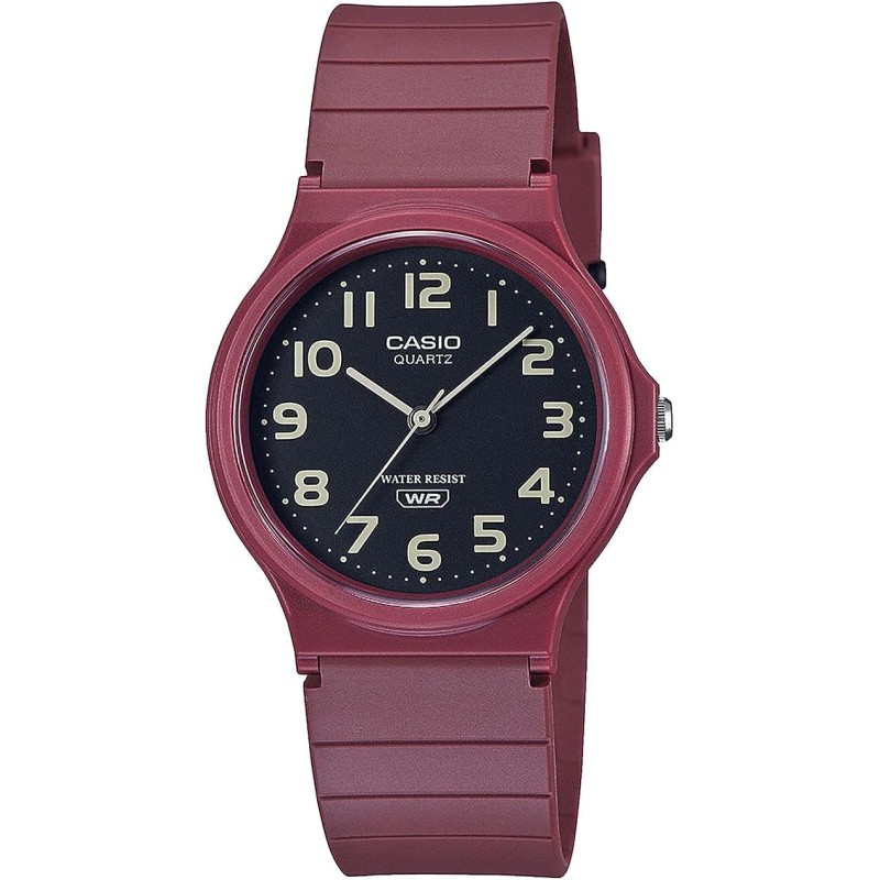 Reloj Casio unisex MQ-24UC-4B correa caucho rojo esfera negra analógico Reloj Casio unisex MQ-24UC-4B correa caucho rojo esfera negra analógico
