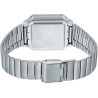 Reloj Casio unisex Digital A-100WE-7B cuadrado correa metálica plateada