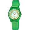 Reloj Casio juvenil LTR-19B-3B correa naylon color verde esfera blanca