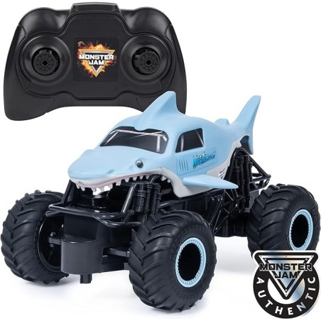 Monster Jam - Coche teledirigido Megalodon - Coche RC Megalodon a Escala 1:24 - 2.4GHZ edad +4 años