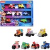 Patrulla Canina - LA SUPERPELÍCULA - Pack Patrulla Canina 7 Figuras de los Pup Squad Racers - con un Coche de Juguete Inédito de