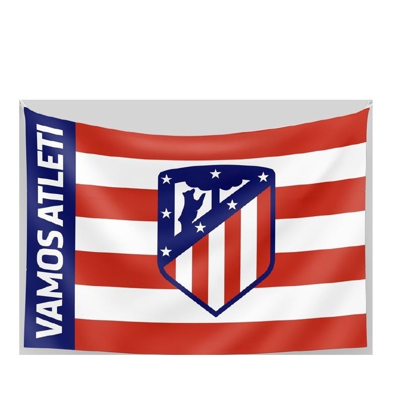 Bandera Atlético de Madrid leyenda Vamos Atléti tamaño 120x90cm producto oficial Bandera Atlético de Madrid leyenda Vamos Atléti tamaño 120x90cm producto oficial