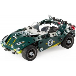 Meccano, Kit de construcción de vehículos de carreras 10 en 1 con 225  piezas y herramientas reales, juguetes para niños a partir de 8 años