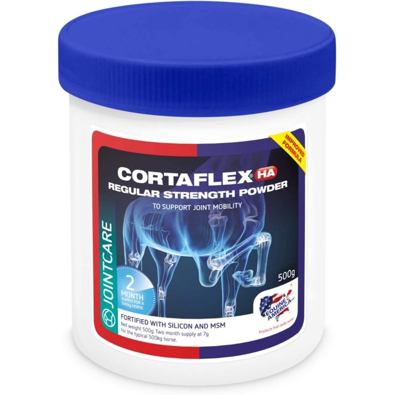Cortaflex HA Reguar Strength Powder Equine America protctor articular en polvo con colágeno, ácido hialurónico, silicio y MSM 90 Cortaflex HA Reguar Strength Powder Equine America protctor articular en polvo con colágeno, ácido hialurónico, silicio y MSM 90