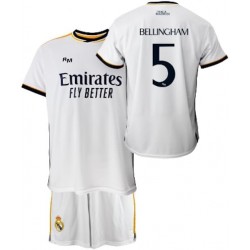 Real Madrid Conjunto Niño Camiseta y Pantalón - Bellingham 5 - Segunda Equipación de la Temporada 2023-2024 - Réplica Oficial