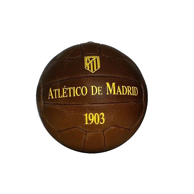 Balón Atlético de Madrid retro escudo antiguo talla 5 grande oficial