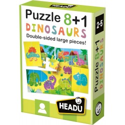Headu puzzle 8+1 dinosaurios edad 2-5 años