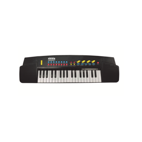 Piano eléctrico órgano 37 teclas, micrófono toma USB, cable de audio y función profesor REIG 3 pilas AA no incluidas