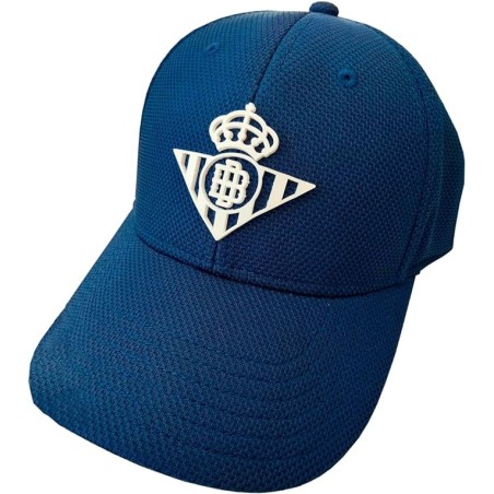 Real Betis Balompié gorra Azul marino Navy adulto escudo blanco caucho producto oficial