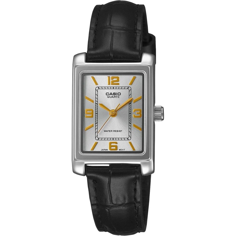 Reloj Casio LTP-1234PL-7A2 para señora caja rectangular correa piel negra Reloj Casio LTP-1234PL-7A2 para señora caja rectangular correa piel negra