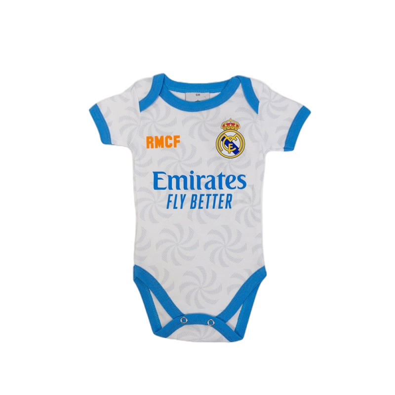 Body Real Madrid bebé verano manga corta producto oficial algodón color  blanco