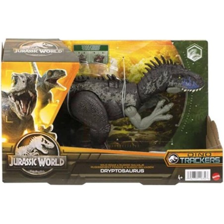 Jurassic World Wild Roar Dryptosaurus Dinosaurio de juguete con sonidos, +4 años Mattel HLP15