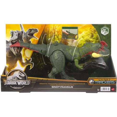 Jurassic World Gigantic Trackers Sinotyrannus Dinosaurio de juguete, +4 años Mattel HLP25
