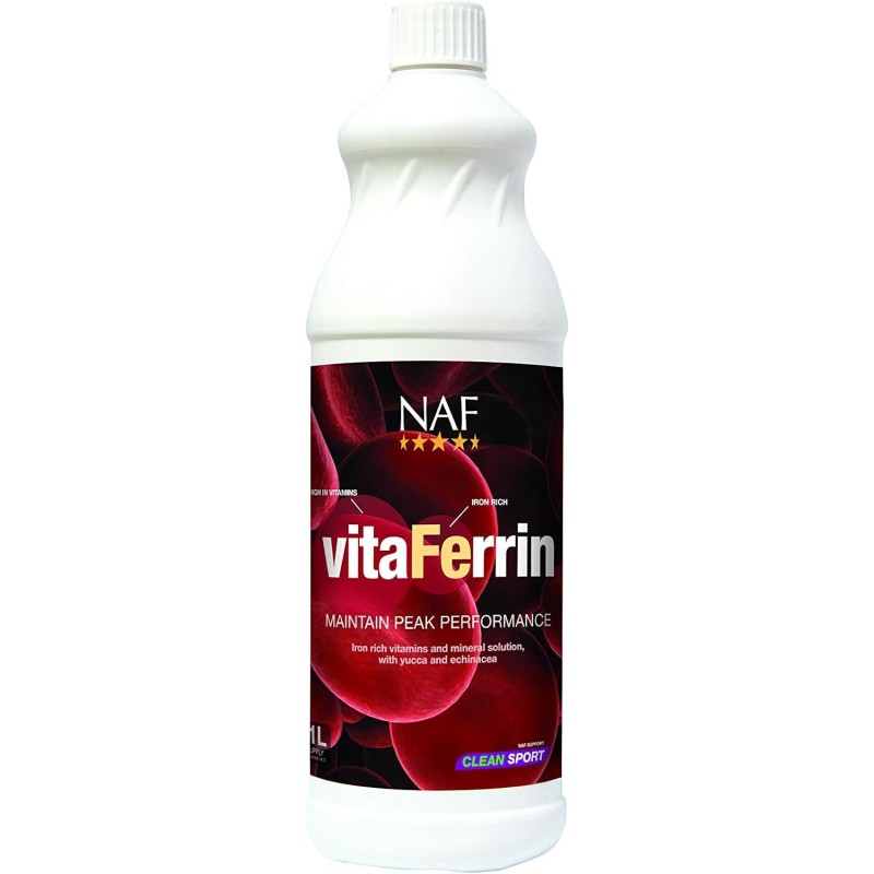 Vitaferrin NAF 1 L Suplemento líquido rico en hierro, vitaminas y minerales que ayuda al rendimiento deportivo y el sistema inmu Vitaferrin NAF 1 L Suplemento líquido rico en hierro, vitaminas y minerales que ayuda al rendimiento deportivo y el sistema inmu