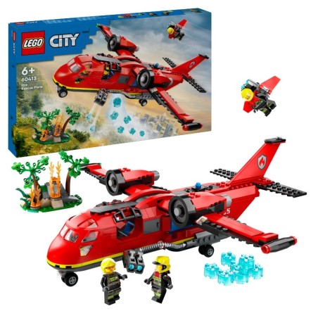 Tienda de juguetes Avión de Rescate de Bomberos LEGO City Fire 60413 contiene 478 piezas - edad apartir de 6+ años