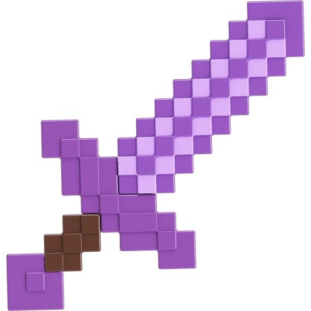 Mattel Minecraft Minecraft Espada encantada de juguete, accesorio pixelado para el juego, +6 años Mattel HTL93