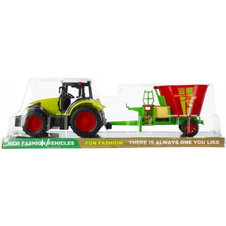 Tractor de juguete con maquinaria de abono plástico longitud 38cm