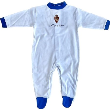 Real Zaragoza pelele bebé nobleza y valor producto oficial blanco