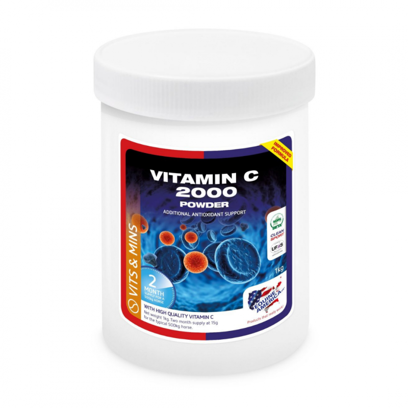 Vitamin C Powder Equine America 1 Kg Suplemento de Vitamina C en polvo estimula el sistema inmune y el mantenimiento de la piel Vitamin C Powder Equine America 1 Kg Suplemento de Vitamina C en polvo estimula el sistema inmune y el mantenimiento de la piel