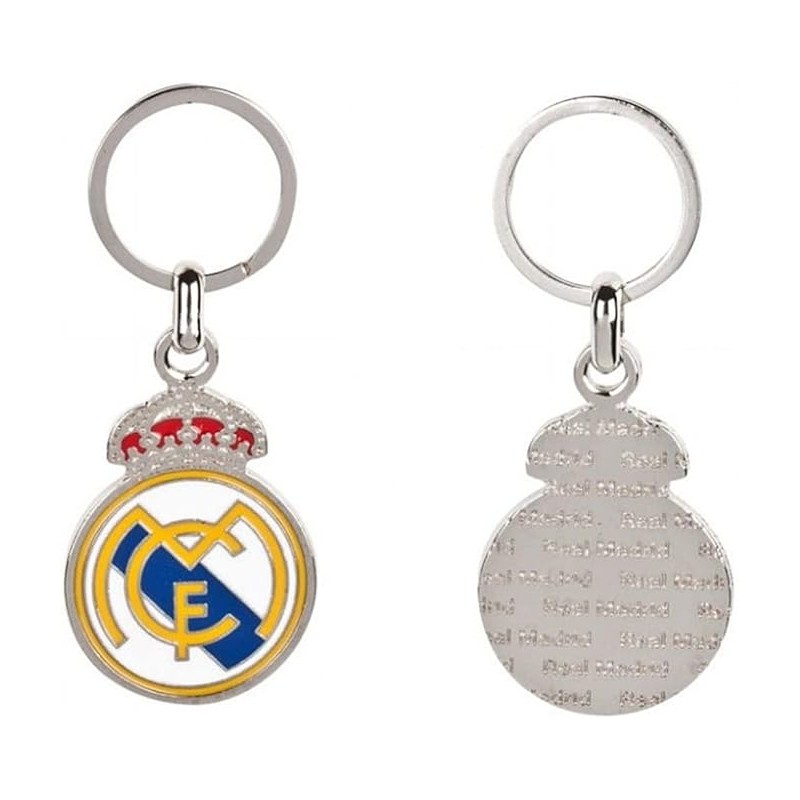 Llavero escudo Real Madrid a color metal y caucho producto oficial