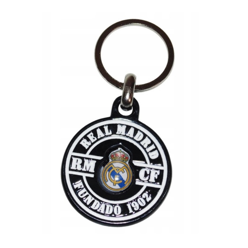 Llavero escudo Real Madrid redondo metal producto oficial
