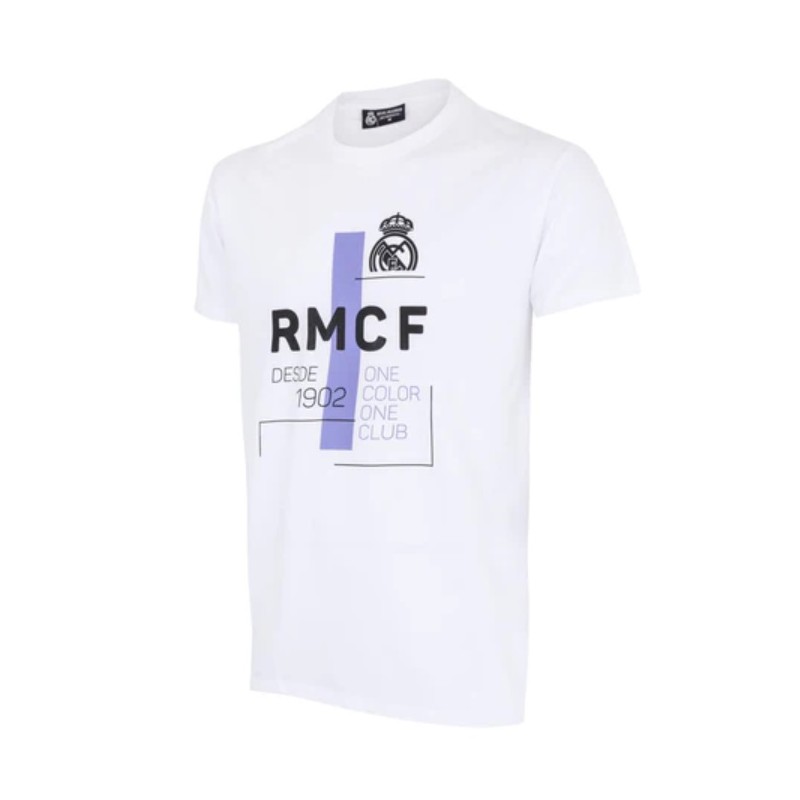 Camiseta Real Madrid algodón blanca adulto producto oficial