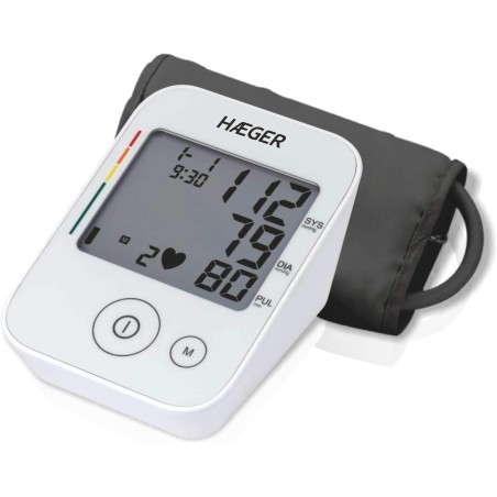 HAEGER DIGI HEART - Tensiómetro - circunferencia del brazalete: 22cm - 30cm, detección de arritmia cardíaca, clasificación de ni