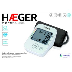 HAEGER DIGI HEART - Tensiómetro - circunferencia del brazalete: 22cm - 30cm, detección de arritmia cardíaca, clasificación de ni