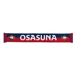 Bufanda Club Atlético Osasuna acrílica bicolor escudos tamaño aproximado 150x17cm producto oficial