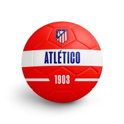 Balón Atlético de Madrid grande talla 5 franjas horizontal blanca produto oficial
