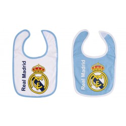 Real Madrid pack 2 baberos para bebé celeste y blanco producto oficial