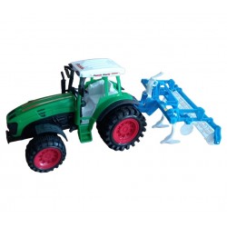 Juguete Tractor con arado grada discos plástico edad +3 años 48x15x16cm