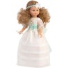 Muñeca recuerdo Primera Comunión Fany lazada turquesa  Canta una oración y se ilumina la velita 40cm Berbesa