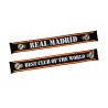 Bufanda Real Madrid BEST CLUB OF THE WORLD negra 150x19cm aprox producto oficial