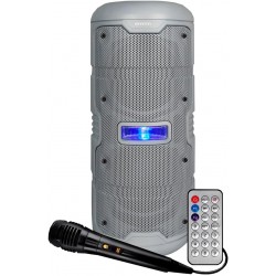 Altavoz multimedia Infiniton K50 portátil 50w Bluetooth, con micrófono, USB radio FM, mando a distancia color rosa