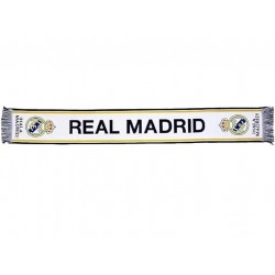 Bufanda Real Madrid 140x20cm producto oficial escudos laterales ¡Hala Madrid!