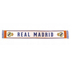 Bufanda Real Madrid 140x20 centimetros producto oficial fondo blando escudos laterales 1902