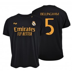 Real Madrid Camiseta tercera Equipación Temporada 2023-2024 - Bellingham 5 - Réplica Oficial Adulto color negra