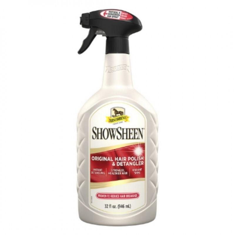 ShowSheen Hair Polish & Detangler Absorbine 950ml Desenreda, abrillanta y favorece el crecimiento del pelo de la crin y de la co ShowSheen Hair Polish & Detangler Absorbine 950ml Desenreda, abrillanta y favorece el crecimiento del pelo de la crin y de la co