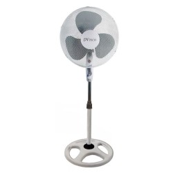 Ventilador de pie 16" 60w de potencia base redonda 3 velocidades rejilla protectora altura regulable oscilación 120º DVTECH DV24