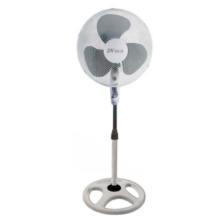 Ventilador de pie 16" 60w de potencia base redonda 3 velocidades rejilla protectora altura regulable oscilación 120º DVTECH DV24